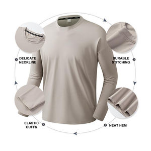 High Quality Button <b>Collar</b> Athletic Gym Long Sleeve 88% polyester 12% spandex Tshirts Customized Logo Long Sleeve <b>T</b> <b>Shirt</b> - Product Image 4