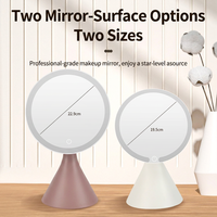 Grand miroir de maquillage LED en aluminium Art Déco à taille fine, de haute qualité, pour bureau, dortoir d'étudiant et maison