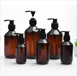 150 Ml200 ML300 ML Harga Pabrik Scrub Pembersih Tangan Amber Kosong Kosmetik Kemasan Botol Plastik Botol Pompa Tanpa Udara