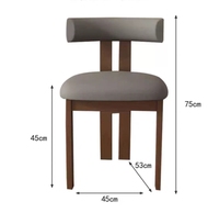 Chaise de salle à manger modulaire en bois massif de style nordique rétro moderne pour la maison, petit appartement, salon, bar ou petites réunions