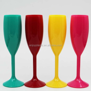 Flûte à <span class=keywords><strong>champagne</strong></span> en <span class=keywords><strong>plastique</strong></span> rigide réutilisable de 6 oz avec logo personnalisé coloré - Product Image 3