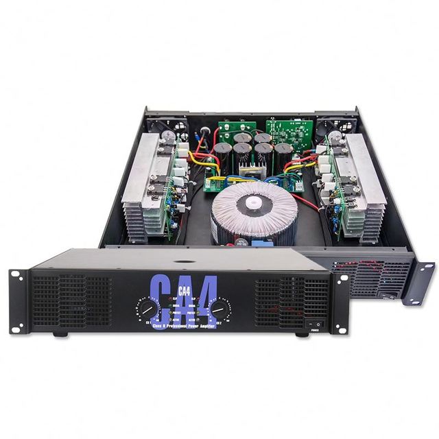 CA4 Professional Power Amplifier 2*350W 2 Channel Stage Performance Class H Pure Post Professional Amplifier 4ohm 8ohm Metal
