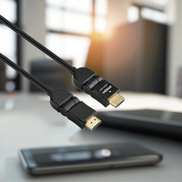OEM ODM pour câble HDMI pour 4K/8K 19 broches plaqué or 180 degrés de rotation 2.1/2.0 HDTV Audio & Video 1m 2m 3m 5m longueurs disponibles