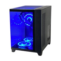 Casing Komputer Gaming Harga Terjangkau Dengan Kaca Temper, Mid Tower PC Transparan, Casing PC Gaming Hitam, Casing PC ATX