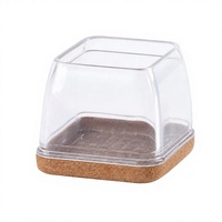 Capuchons de pieds de meubles en silicone transparent et en feutre