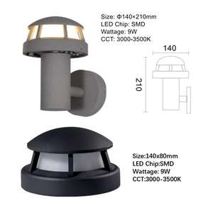 Lampe LED d'extérieur créative en aluminium, étanche IP65, alimentée en courant alternatif, pour villas, jardins et cours - Product Image 2