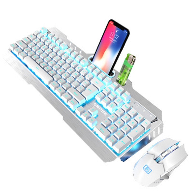 Rechargeable Backlit Wireless Keyboard and Mouse Set Mechanical Keyboard and Mouse Combo 2.4G Wireless Transmission Teclado