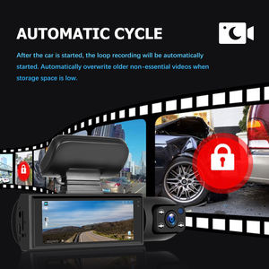 Nouveau Offre Spéciale 3.16 pouces écran pour voiture HD 1080P avant et intérieur double objectif enregistreur de conduite voiture Dash Cam - Product Image 3