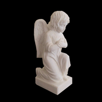 Statue d'ange en marbre blanc, figurine de grande taille amulette de jardin, intérieur, poli