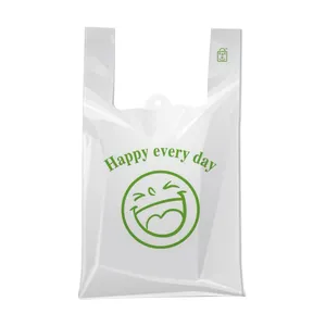 ECO amigável barato atacado personalizado logotipo colete plástico sacos para compras embalagem