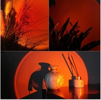 Lampe d'ambiance de bureau moderne RVB 16 couleurs télécommande coucher de soleil lever de soleil lampe de table décoration de chambre led coucher de soleil