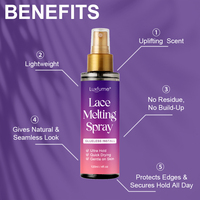 Spray de fusion sans colle longue durée pour perruques, avec logo personnalisé, vente en gros