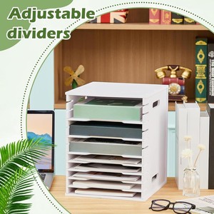 Porte-documents multi-niveaux A3 A4, organisateur de bureau, support de papeterie, panneau composite bois-plastique - Product Image 3
