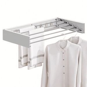 Séchoir à linge vertical pliable en métal pour extérieur, support mural de rangement, design gain de place pour ranger les vêtements d'enfants - Product Image 4