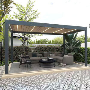 Gazebo de Aluminio Motorizado con Control Remoto, Pérgola de Lujo para Jardín de Villa y Zona de Descanso junto a la Piscina - Product Image 1