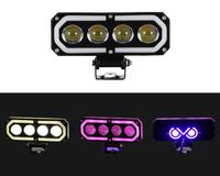 Phare LED tout-terrain Angel Eyes, étanche IP67, 5000 lumens, faisceau spot/diffuse, DC9-32V 50W, rétrofit, matrice multi-LED pour