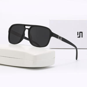 Lunettes de soleil transfrontalières pour hommes, monture carrée en PC, verres TAC polarisés UV400, type 3, transmission optimale - Product Image 2