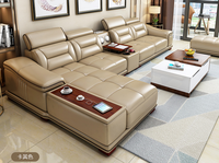 Ensemble de canapés sectionnels au design nordique 2025 avec fauteuil inclinable électrique et haut-parleur Bluetooth |   Meubles en forme de L pour salon de villa avec massage