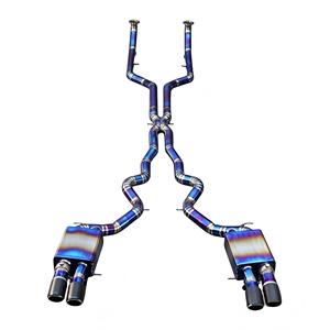 Vortex Titan Blau Catback Auspuffanlage für BMW M6 F06 F12 F13 4.4T S63 mit Doppel-Endschalldämpfern und vier schwarzen Endrohren Mod Pipeline Line U - Product Image 1