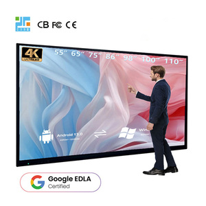 หน้าจอสัมผัสขนาด55/65/75/86/98นิ้วจอแสดงผล LCD ทีวีจอแบนดิจิตอลตอบสนองไวท์บอร์ดแบบโต้ตอบอัจฉริยะ - Product Image 1
