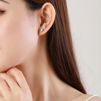 Ailmay100 % Boucles d'oreilles ailes en argent sterling 925 véritable pour femmes, filles, accessoires mignons, bijoux en zircon clair.