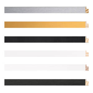 Moulures de cadre photo Moldurarte à finition texturée métallique, finition argentée dorée, moulures en bois enduites - Product Image 5