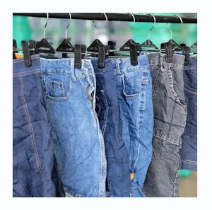 Cheap Price Wholesale Factory Direct Used Clothes Bales High Quality Second Hand Clothing Used Ladies Jeans Shorts Summer Adults