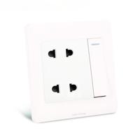 Enchufe de Pared con Panel Táctil Estándar Británico 13A, 5 Tomas de Corriente Alterna, Puertos de Carga USB (2 A), Luz Indicadora LED, Diseño Moderno para PC, IP20, 250V