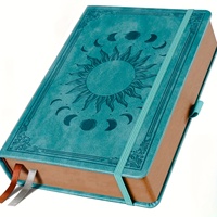 Carnet de notes à couverture rigide CustomA5 Premium en faux cuir gaufré avec signets à ruban Type de planificateur Fabricants de journaux solaires