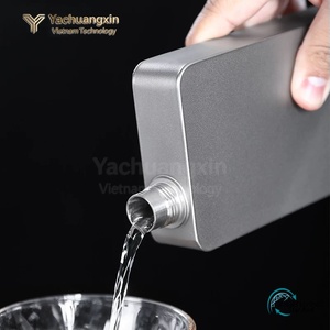 Bouteille d'eau en acier inoxydable 400ML carrée portable pour la randonnée en plein air, le camping, toutes saisons - Product Image 4