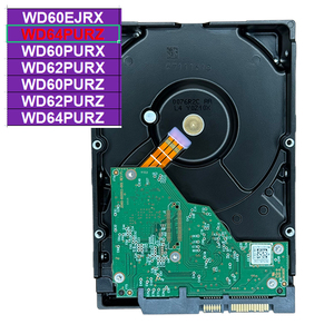WD64PURX 6TB Purple Monitoring HDD 3.5 inci SATA 3 6Gb/s 5400 rpm 64MB Cache 24/7 CMR dan AllFrame untuk Sistem NVR DVR CCTV - Product Image 1