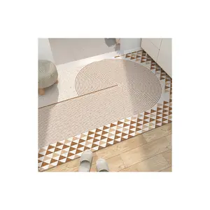 Vật Liệu Mới Silk Loop PVC Hành Lang Lối Vào Thảm Chùi Chân Loại Bỏ Bụi DIY Cắt Cao Su Mat Ins Tùy Chỉnh Không Trượt Thảm Pad