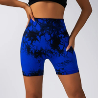 Legging de yoga taille haute tie-dye pour femme, avec effet froncé aux fesses, pantalon de sport pour la gym et la course, avec maintien abdominal