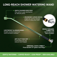 SUNSHINE Online Wholesale Professional Grade Aluminum Outdoor Garden Irrigation 36''Watering Wand for Hanging Baskets Irrigation