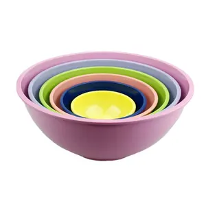 Plastic Bowl With Lid Large Round Melamine Fruit Plastic Salad Bowl With Lids