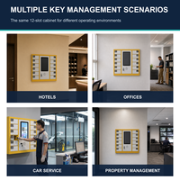 Gabinete de Almacenamiento de Llaves Inteligente de 12 Ranuras con Pantalla Táctil, Casillero Electrónico para Gestión de Llaves para Oficinas y Hoteles