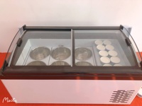 Congélateur à crème glacée Offre Spéciale 6 casseroles Vitrine de crème glacée Gelato Popsicle Display Congélateur