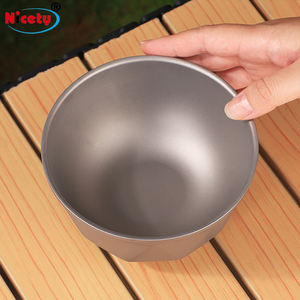 Cuencos de titanio ultraligeros de varios tamaños, portátiles, duraderos, no se dañan fácilmente, fáciles de limpiar para acampar - Product Image 3