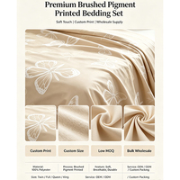 Tissu 100 % polyester imprimé pigmenté brossé de qualité supérieure, directement de l'usine, doux, respirant, durable, anti-bouloches et résistant à l'abrasion pour literie