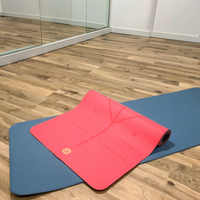 Tapis de yoga écologique en caoutchouc PU de 5mm d'épaisseur, antidérapant, pour exercices de gymnastique à domicile, équipement de Pilates, personnalisé et durable, avec impression de logo