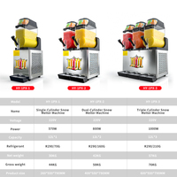 Machine à slushie professionnelle pour boissons glacées et margaritas pour bars, restaurants et cafés