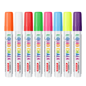 12 개/팩 마커 수성 염료 잉크 스틱 펜 프리미엄 분필 액체 분필 펜 컬러 도트 액체 분필 마커 - Product Image 1