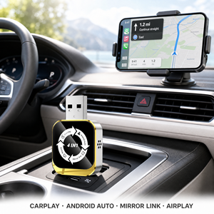 Adaptateur CarPlay sans fil 4 en 1, dongle CarPlay Android Auto, USB Plug and Play, AirPlay MirrorLink pour voitures équipées de CarPlay filaire d'origine - Product Image 2