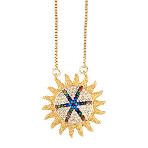 18K Placcato <span class=keywords><strong>Oro</strong></span> Personalizzato Colorato Zircone Diamante Sexy <span class=keywords><strong>Bocca</strong></span> Labbro Collana di semi di Girasole Pendente Della Collana Per Le Ragazze Regali - Product Image 2