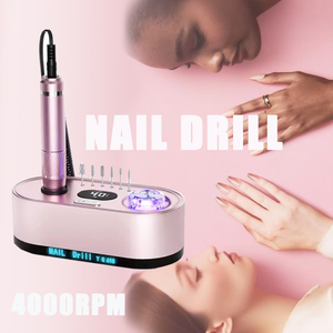 Lime à ongles électrique portable 4000 tr/min avec moteur sans balais, machine à polir pour ongles en acrylique et gel, usage professionnel en salon et à domicile - Product Image 1