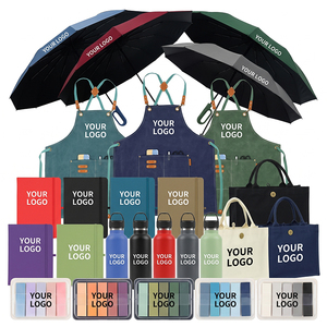 Custom Logo Promotional Gift Set T Shirt Umbrella Water Bottle Bag Hat Bulk Corporate Giveaways Team Events Branding