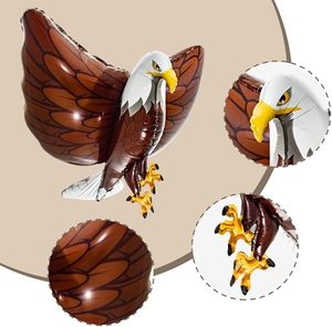 Bulk Large Brown White Bald Eagle Foil <b>Balloon</b>, Metallic Patriotic Themed for Party <b>Decor</b> - Product Image 2
