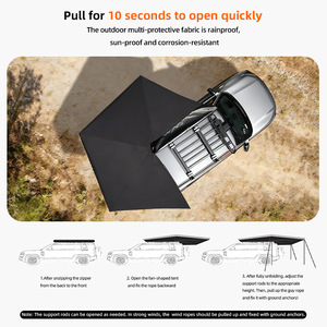 Car Side <b>Tent</b> 270 Degree Double <b>Pole</b> Quick Opening For Truck Bed Camping - Product Image 5