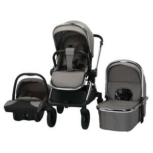 Poussette bébé pliable compacte de <span class=keywords><strong>luxe</strong></span> en alliage d'aluminium personnalisée OEM, conforme à la norme EN 1888, <span class=keywords><strong>2</strong></span> en 1 avec siège <span class=keywords><strong>auto</strong></span>, 3 en 1 avec landau pliable - Product Image 6