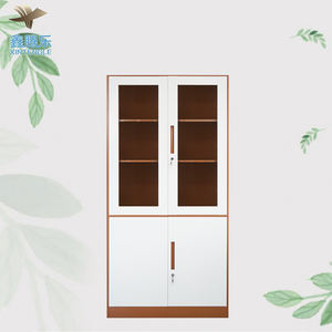 Alacera Metal Archivero De Oficina Abajo 2 Puertas Arriba Vidrio,Gabinete Organizador Oficina Moderno Vertical Guarda Archivo - Product Image 2